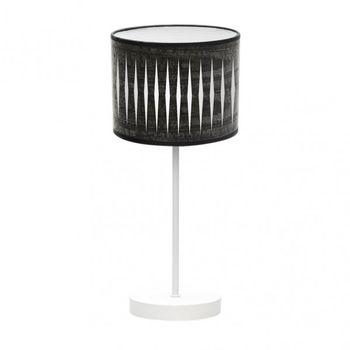 Sobremesa Piron 1xe14 Blanco/madera Negra 42x17x17 Cm marca FABRILAMP