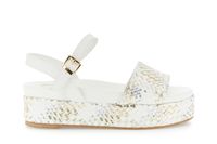 sandalias con tejido sintetico y efecto laminado multi silver 38
