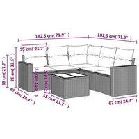 conjunto de sofas de jardin con cojines combinacion de 6 piezas