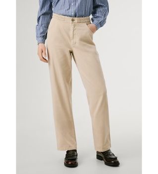 Pepe Jeans para mujer. PL2100012 Pantalón Saura beige (L), Casual, Algodón
