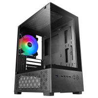 mars gaming mc-se2 caja gaming microatx cristal templado ventilador frgb 120mm doble camara negro
