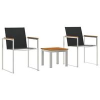 conjunto de comedor de jardin 3 piezas  mueble de jardin madera de acacia solida