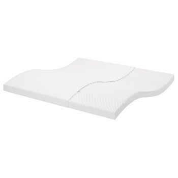 Colchón De Espuma De 7 Zonas Dureza 20 Ild Blanco 200x200 Cm Vidaxl