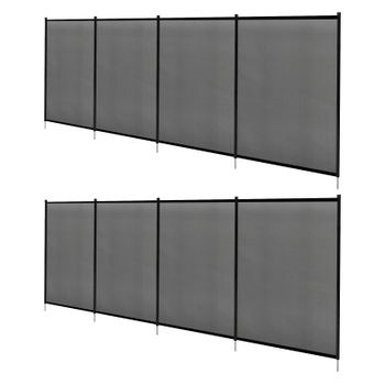 Costway Juego de 2 Vallas de Seguridad para Piscina de Teslin Pantalla para Balcón Ocultación de Barrera Protección de Piscina Malla contra Rayos UV
