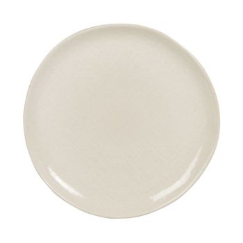 Plato de postre de cerámica beige
