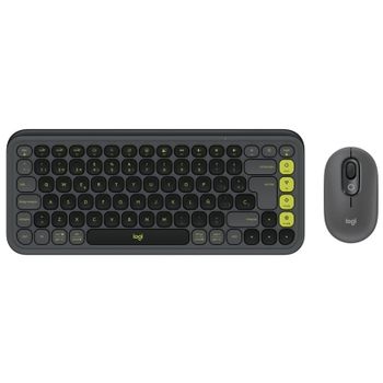 Logitech POP Icon Combo Pack Teclado + Ratón Inalámbrico Bluetooth Grafito y Verde