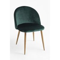 pack 2 sillas vint terciopelo de terciopelo 7741504450 cm - verde