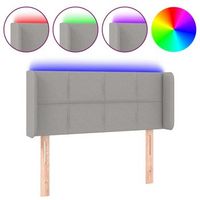 cabecero accesorio para dormir dormitorio mueble led 83 x 16 x 7888 cm tela gris claro tdl0201251