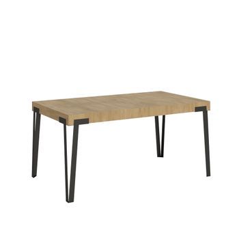 Mesa Extensible 90x160/264 Cm Rio Roble Natural Estructura Antracita