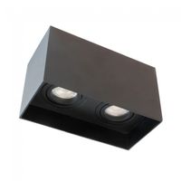 foco de superficie classic negro 2 luces