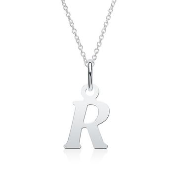 Cadena de letras R de plata 925