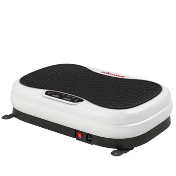SPORTNOW Plataforma Vibratoria con 50 Velocidades 3 Programas Pantalla LED Mando a Distancia Bandas Elásticas Ejercicio en Casa