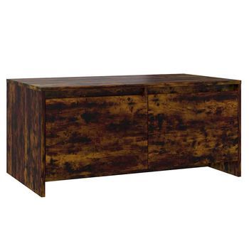 Mesa De Café - Mesa De Centro Madera De Ingeniería Roble Ahumado 90x50x41,5 Cm