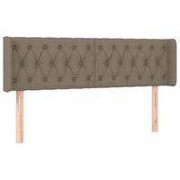 cabecero cama mueble de dormitorio con led de tela 163 x 16 x 7888 cm gris topo m020000904