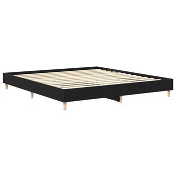 Estructura De Cama Roble Negro 180 X 200 Cm