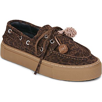 D.A.T.E. Náuticos CALETTA SUEDE LEOPARD para mujer