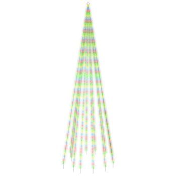 Árbol De Navidad En Asta De Bandera 732 Led De Colores 500 Cm Vidaxl