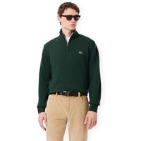 lacoste jersey zipped high neck wool sweater - vert para hombre