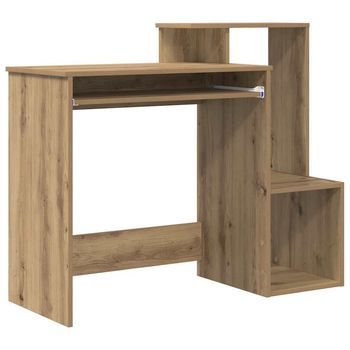 Escritorio | Mesa De Trabajo Con Cajón Roble Artesanal 106 X 41 X 88.5 Cm