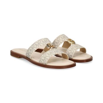 Michael Kors Sandalias Planas Mujer - Blanco Talla 7