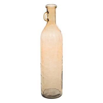 Jarrón Botella De Vidrio Yana Rosa Claro H75cm