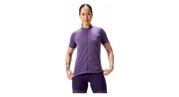 Maillot de manga corta endura loop full zip morado para mujer