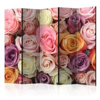 biombo - pastel roses ii 225x172 cm