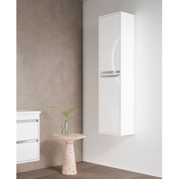 Columna De Baño Slider 35x150x27 Cm, 2p, Blanco Brillo