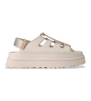UGG para mujer. 1179370 Sandalias GoldenGlow Toggle beige (41), 3 a 5cm, Cordones, Casual, Sostenible, Poliéster reciclado