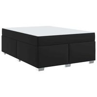 estructura de cama negro 160 x 200 cm cuero sintetico