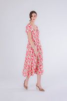vestido estampado con espalda elastica multired flower