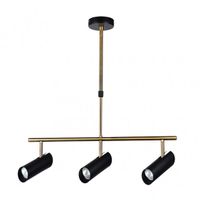 lampara marrakech 3xgu10 negrocuero regx56x10 cm orientable