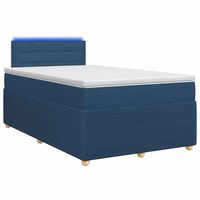 cama tapizada 120x200x1005 cm tejido - azul