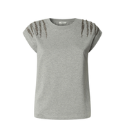 pepe jeans para mujer pl5000024 camiseta barry gris xs casual algodon manga corta