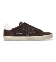 premiata para hombre steven zapatillas de piel steven marron 44 plano cordones casual