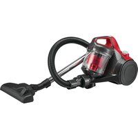 essentials c700vc18 cylinder bagless vacuum cleaner - red  grey red