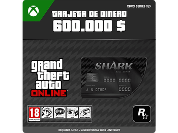 Xbox Series X S GTA Online: Tarjeta Tiburón Toro 600.000$ (Código de descarga) (*Juego base se vende por separado)