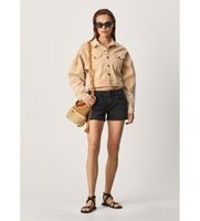 pepe jeans para mujer pl801002xe2 short denim siouxie negro 28 casual algodon