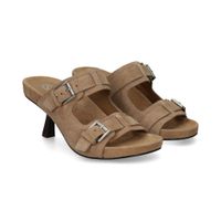 ash sandalias con tacon mujer - marron talla 40
