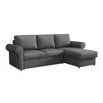 Sofá Rinconero Columbus 131, Gris, Función De Descanso, Caja De Ropa De Cama, 246x155x90cm