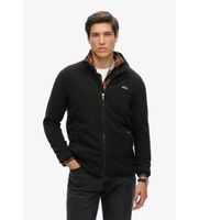 superdry para hombre m2014195a polar fleece full zip negro xl casual poliester