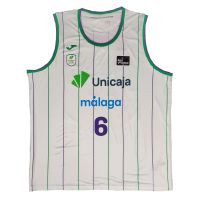 camiseta kameron taylor unicaja malaga blanca segunda equipacion liga endesa 2025 joma