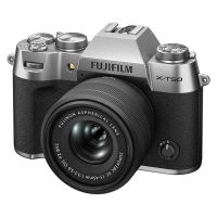 camara mirrorless fujifilm x-t50 402mp 62k uhd 15-45mm plata wifi bluetooth