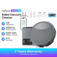 lefant m350 max aspirador robot con estacion de autovaciado 10000pa de succion zonas prohibidas funcion de fregado con deposito de agua de 300ml ideal para pelo de mascotas y suelos duros