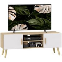 mueble tv madera zmh 50 pulgadas con pasacables roble
