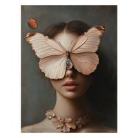 cuadro mujer y mariposa alu dibond 60x80