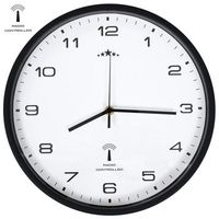 reloj de pared radiocontrolado movimiento de cuarzo 31 cm blanconegro dec022250