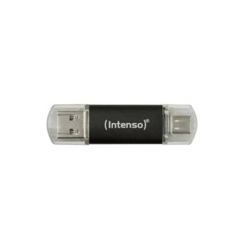 Intenso - Pendrive 3539480 de aluminio USB-C y USB-A, 32 GB, velocidad hasta 70 MB/s, compatible con Windows y macOS, ideal para profesionales exigentes