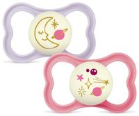 mam chupete air night rosa mate 16m 2 uds