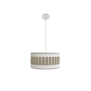 Colgante Ivanna 1xe27 Blanco/blanco-madera Clara Regx40x40 Cm